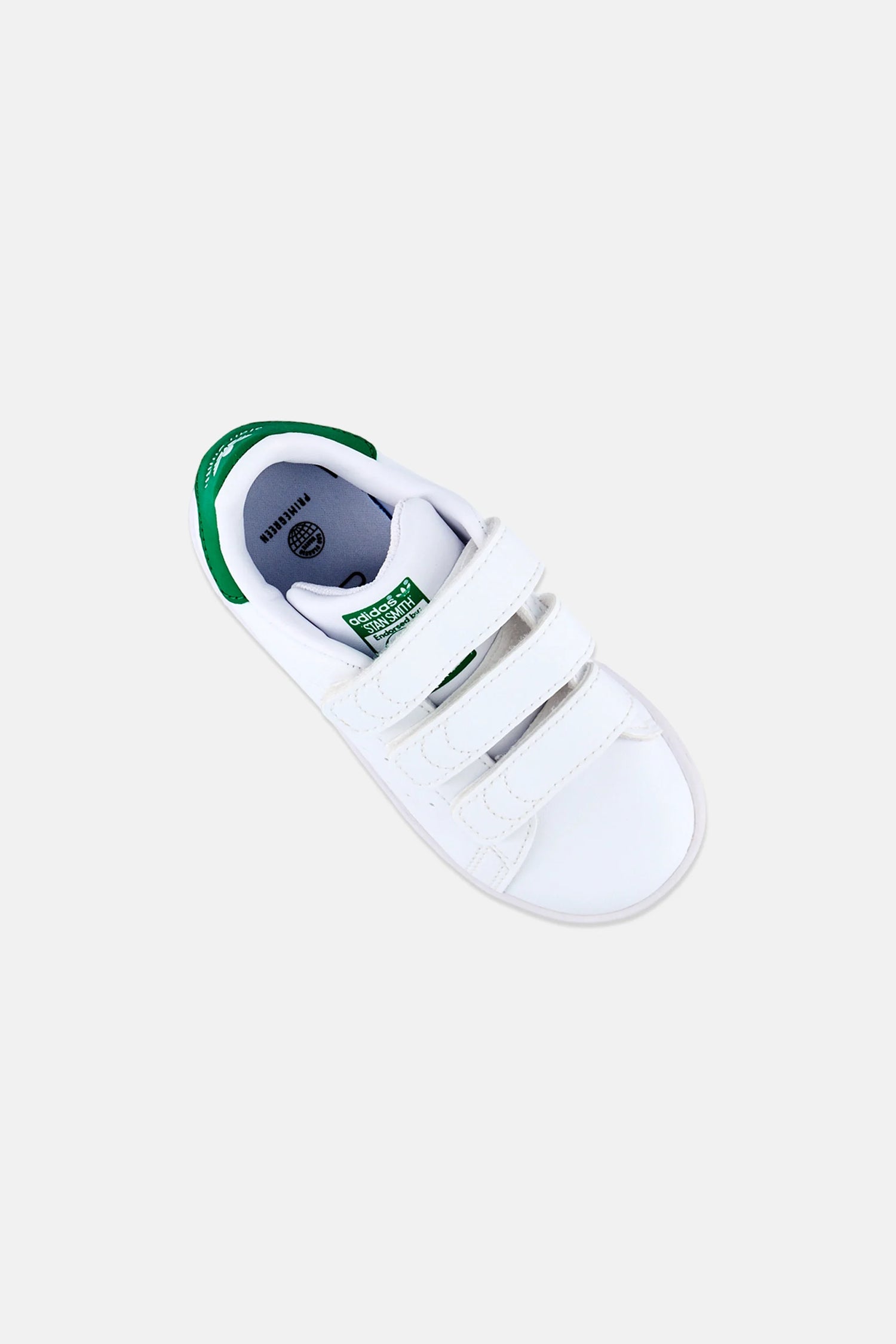 Adidas White Green Advantage Base 2.0 Hook and Loop Kids Trainers