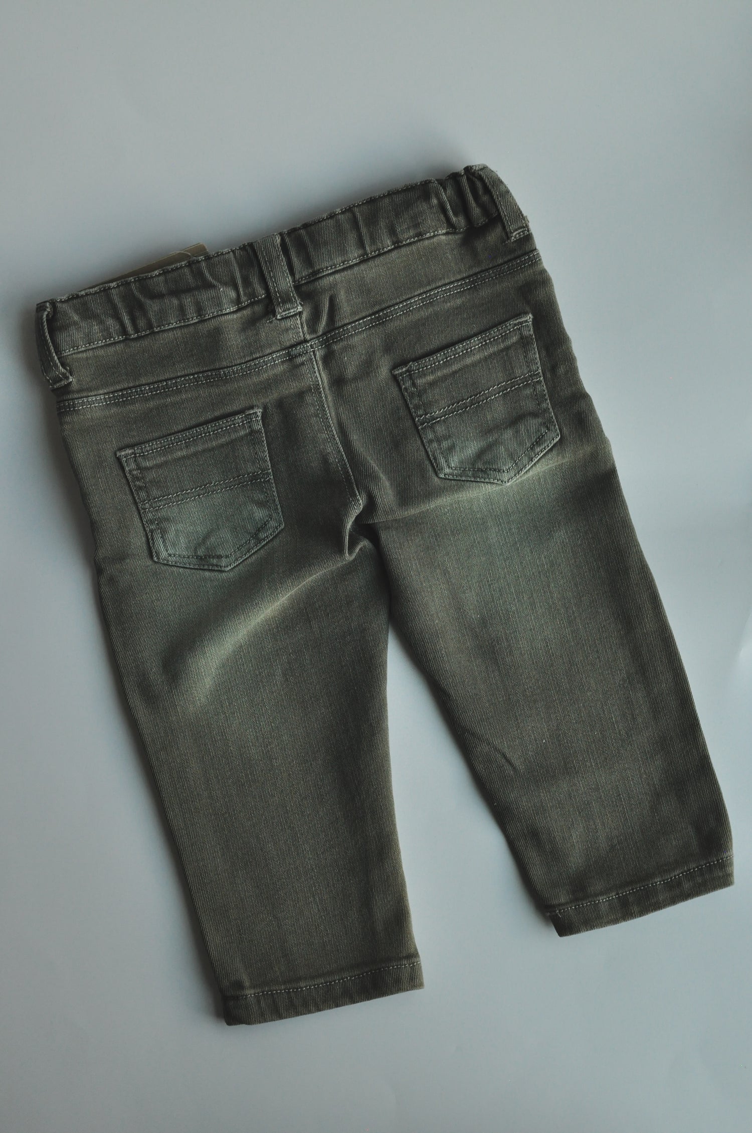 Olive Green Baby Slim Fit Pants