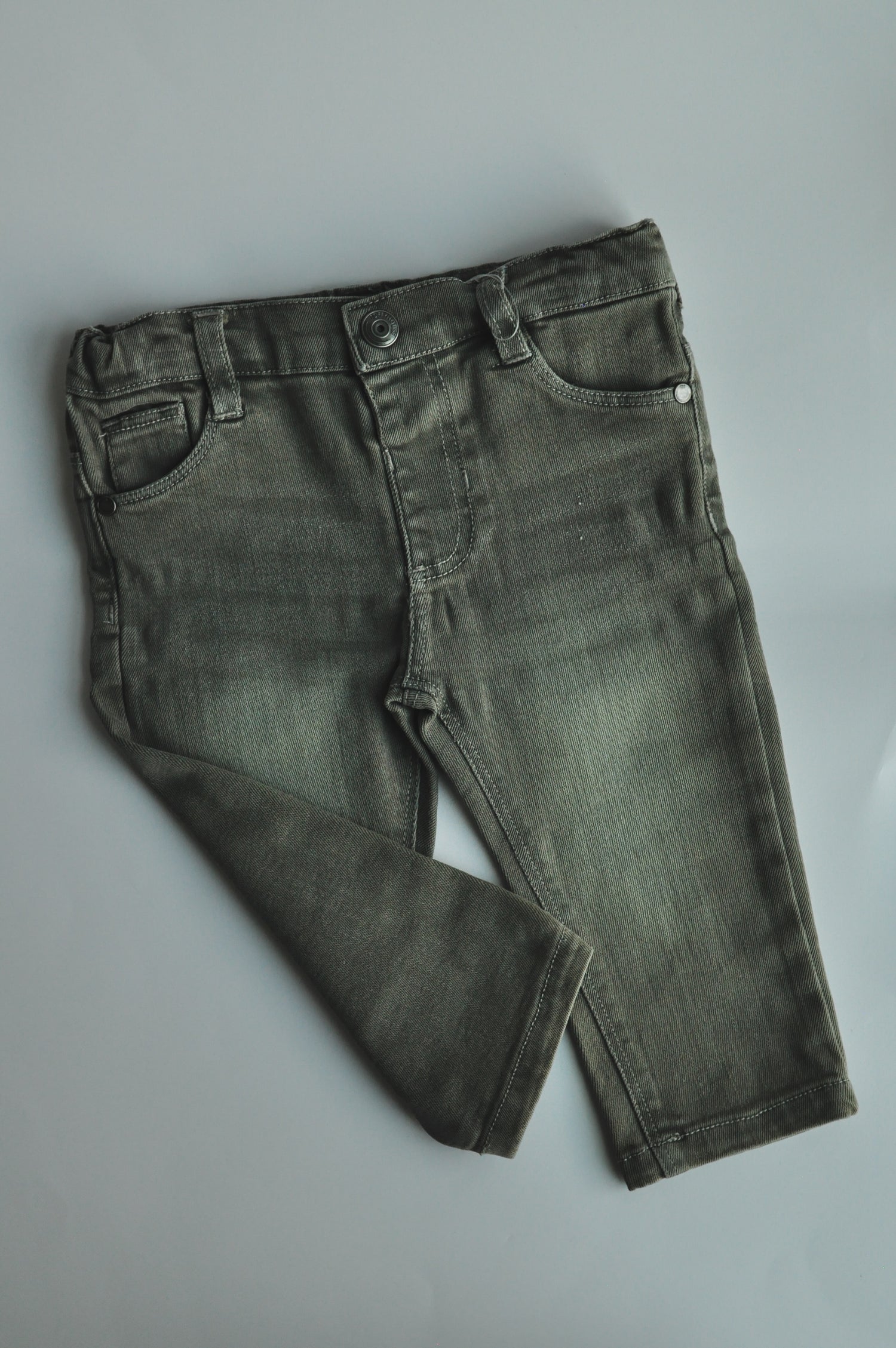 Olive Green Baby Slim Fit Pants