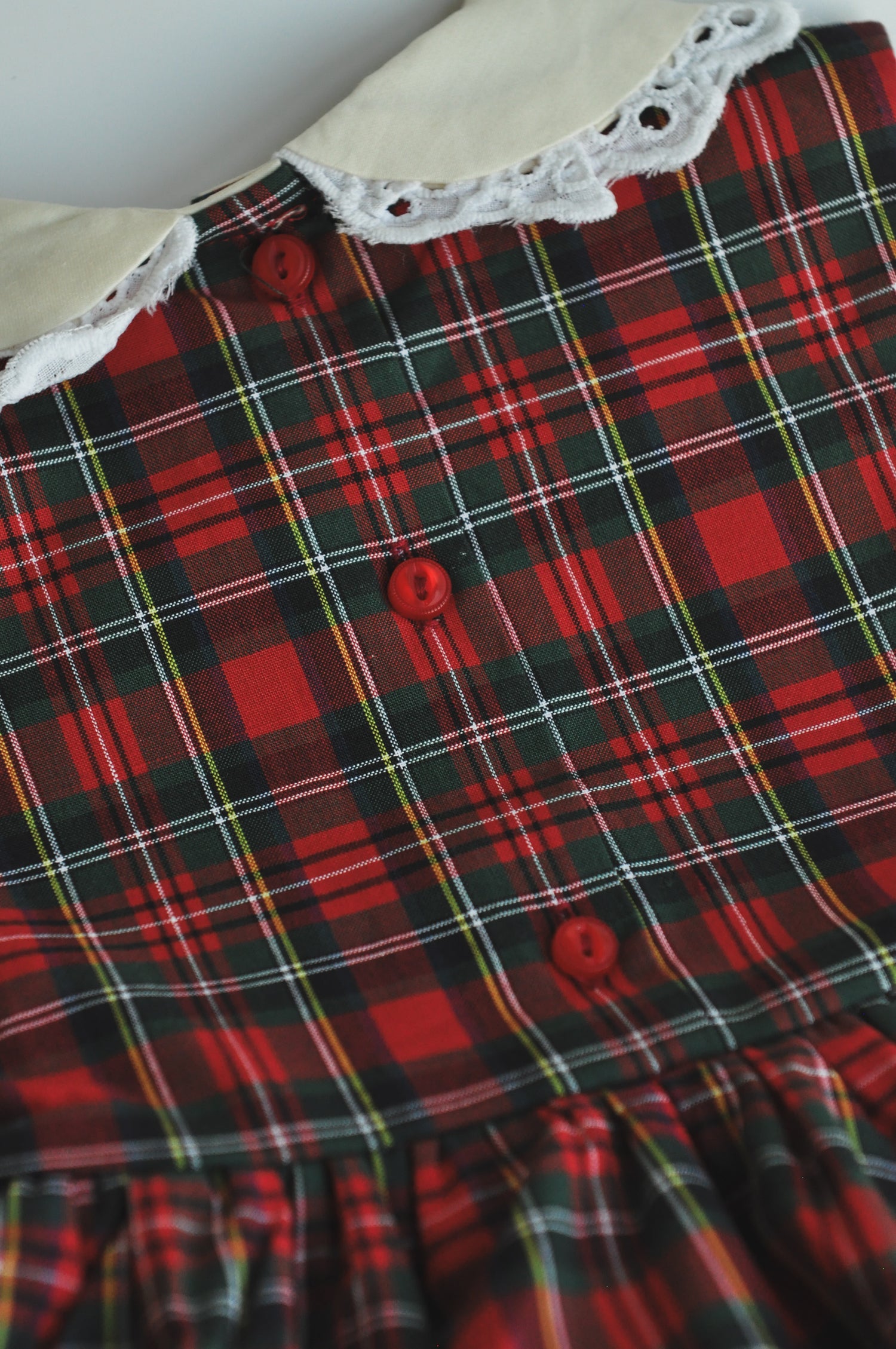 Baby Girl Red Plaid Dress with Bloomers