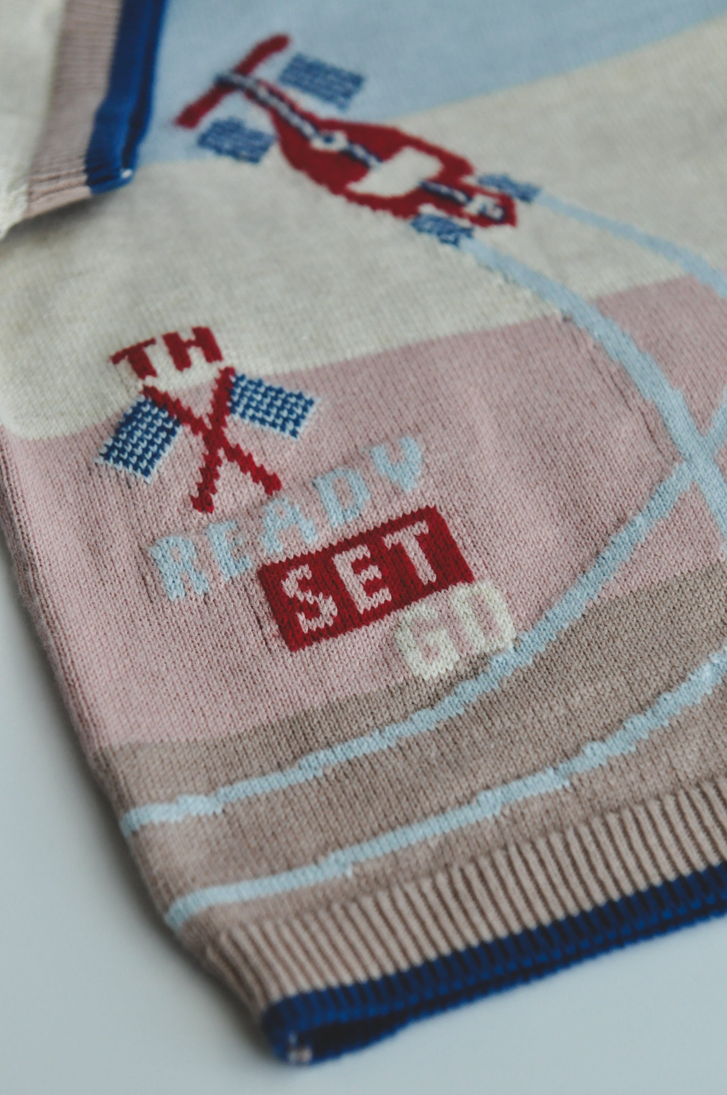 Baby Boys Race Car Knit Top and Blue Shorts Set