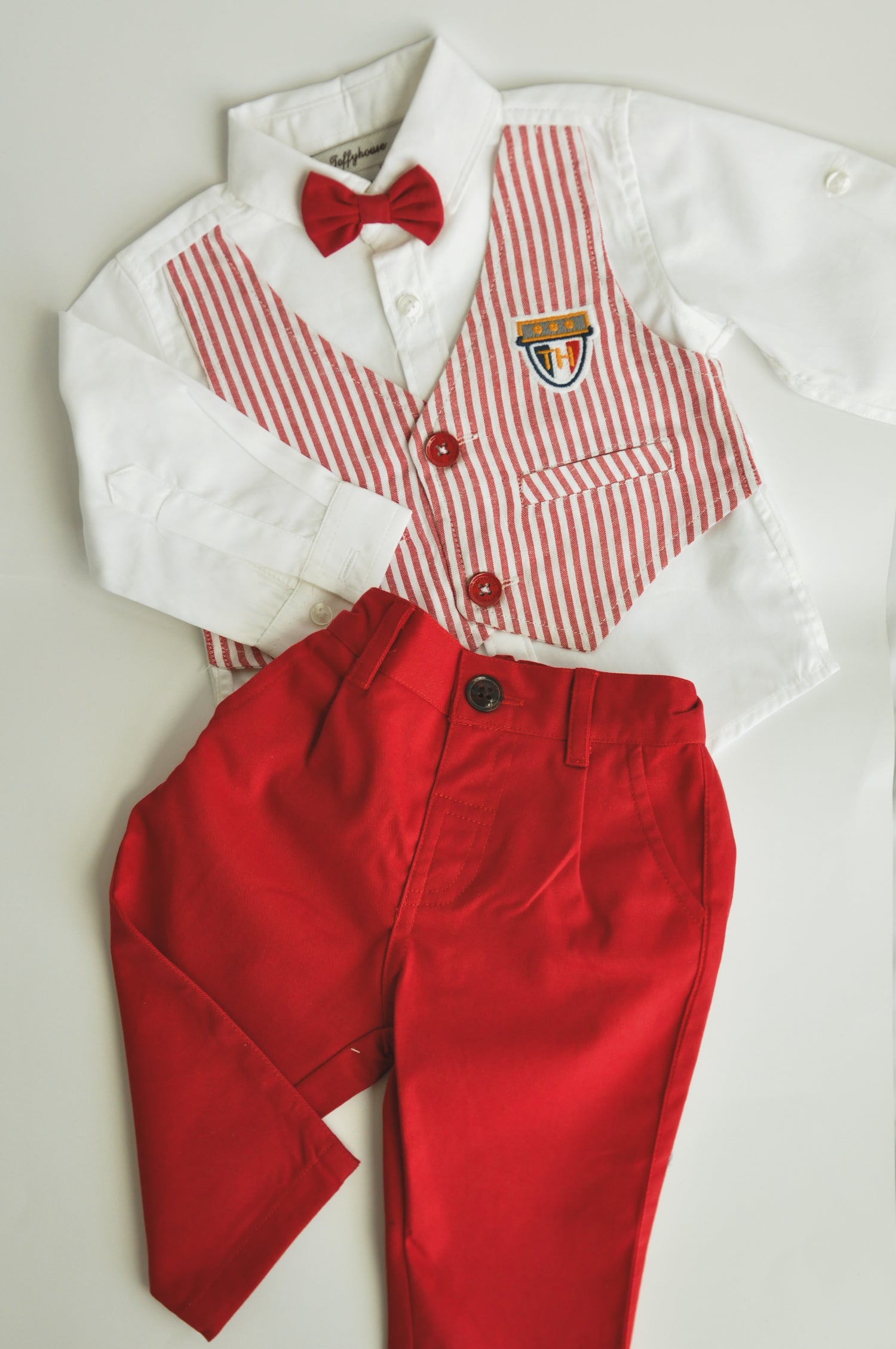 Classic Red Vest Formal Pants Set