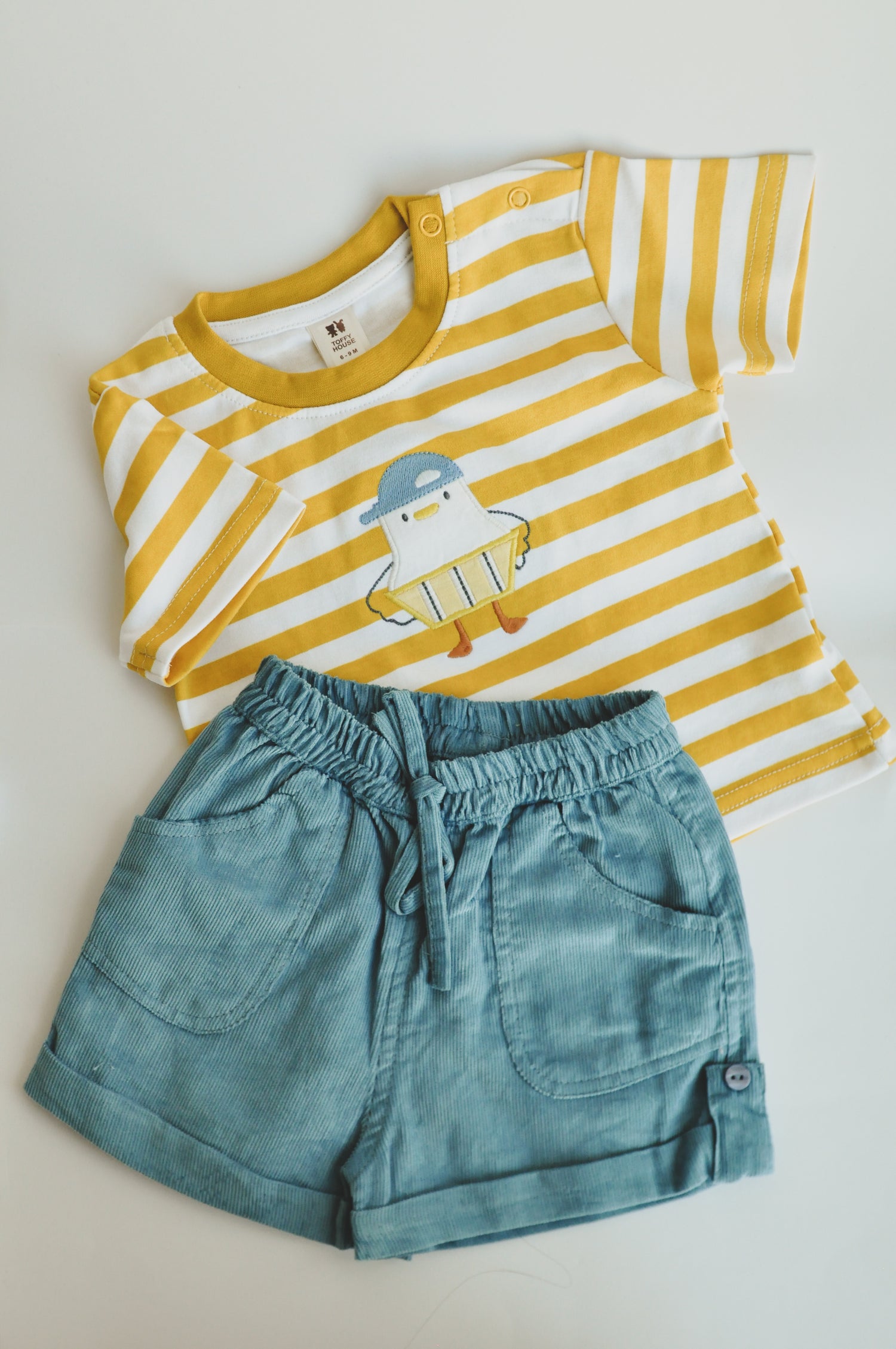 Sunny Stripe Chick Tee & Shorts Set