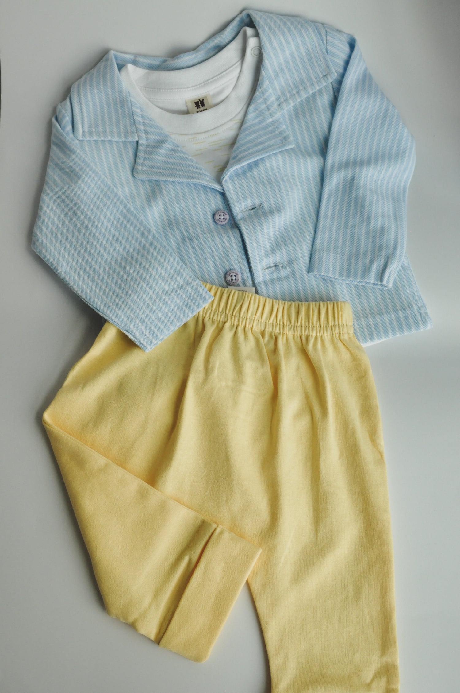 Sunny Stripe Shirt & Yellow Pants Set